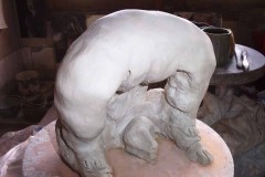 Modelage de Rémy, porcelaine.